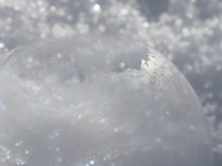 シャボン玉の結晶作りに挑戦