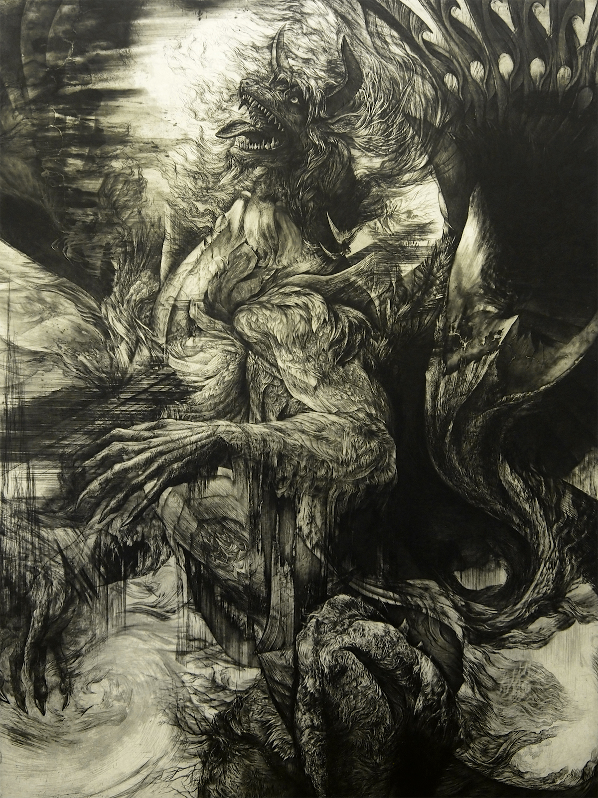 不帰ノ嶮」銅版画（技法：エッチング、アクアチント）縦856×横606㎜ 2017年 | 池田記念美術館