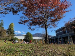 紅葉真っ盛りの八色の森公園